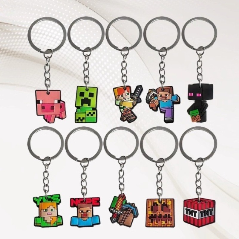 Minecrafts Hot Game 10pcs Keyc - đánh giá và giá Men Keychain Accessories