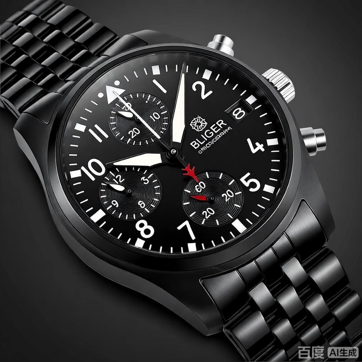 BLIGER Full Black Brushed 38mm - đánh giá và giá Men Accessories Jewellery
