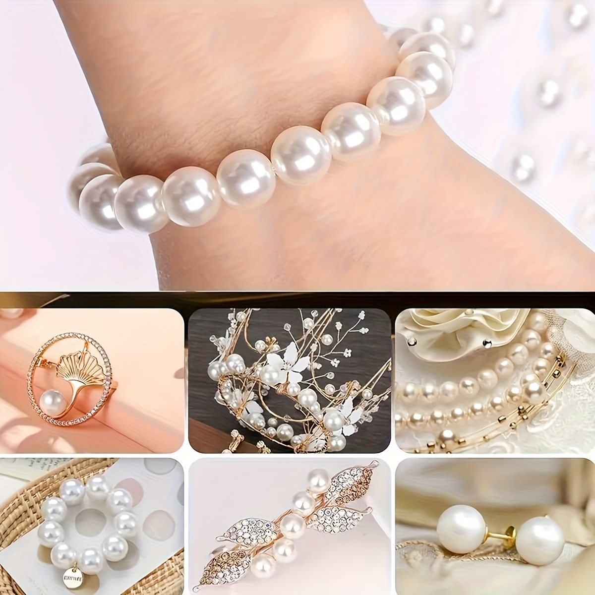 1388pcs 4/6/8/10mm Black, Whit - đánh giá và giá Men Accessories Jewellery