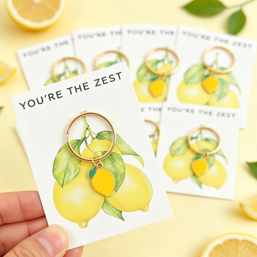 7 Chic Lemon Keychains, Includ - đánh giá và giá Men Keychain Accessories